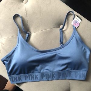 Pink Victoria’s Secret sports bra